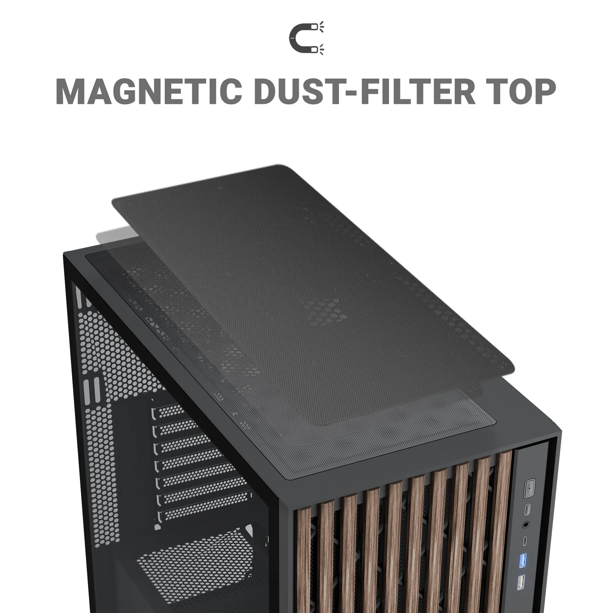 Ant Esports Mid Tower Cabinet (Mid-Tower ATX, Micro-ATX, Mini-ITX) Black Cabinet view 4